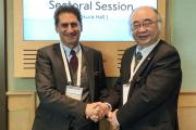 Prof Nishimura with Secretary General of IRENA